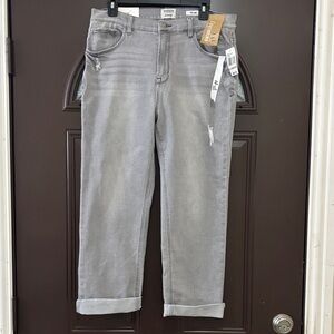 Kensie Women’s Light Gray Cropped Distressed Jeans Size 12/31
